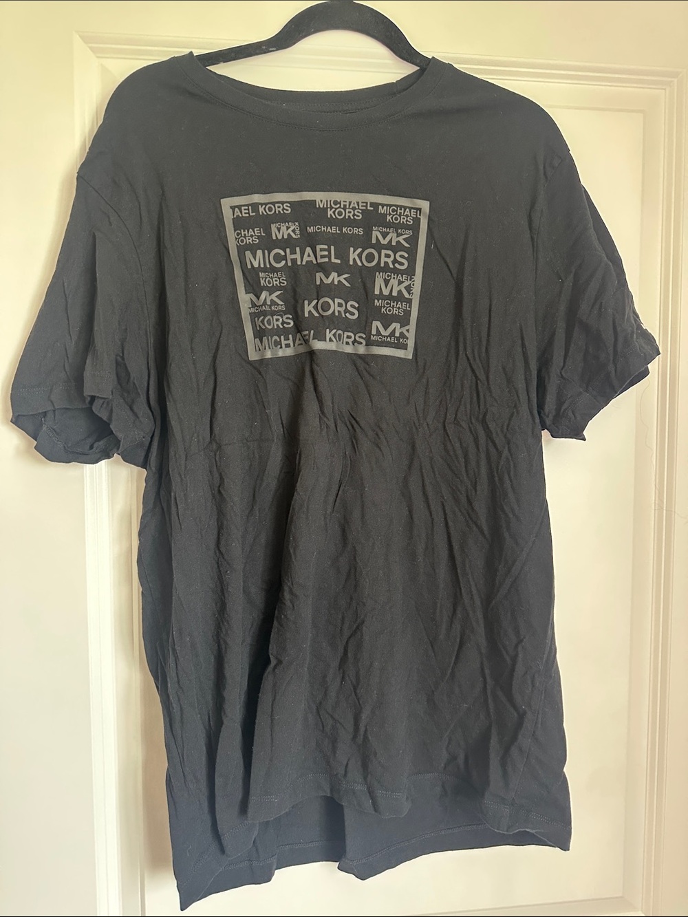 Michael Kors Black Short-Sleeve Logo Tee